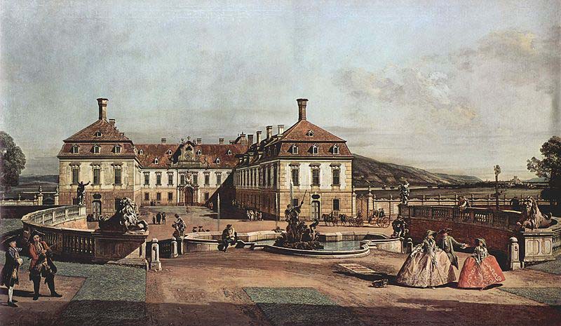 Bernardo Bellotto Das kaiserliche Lustschlob Schlobhof, Ehrenhofseite